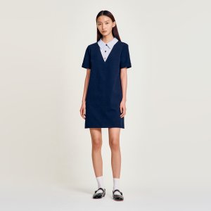 [산드로] 셔츠 레이어드 미니드레스 SF25M2FRD0139 S25SS-21