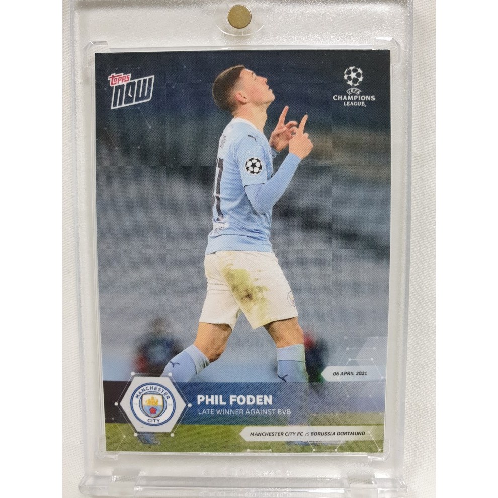 2021 TOPPS NOW 탑스 나우 필 포든 맨시티 맨체스터 시티 챔피언스 리그 축구 카드  1개