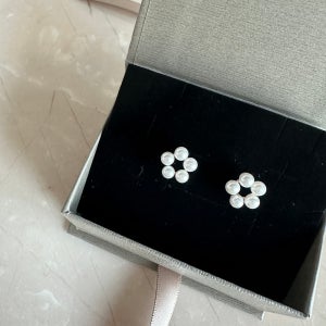 (실버925)오스트리아 진주 꽃 귀걸이, 르쥬이