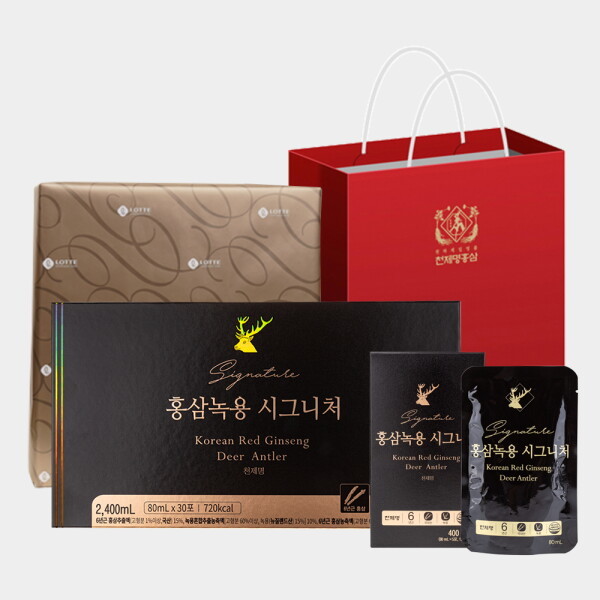 <b>천제명홍삼</b> ()6년근 홍삼<b>녹용</b> 시그니처 (<b>80ml</b> x 30포)