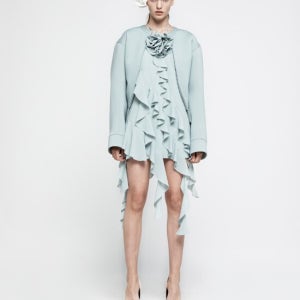 와이씨에이치 Flow Ruffle Open Back Dress Mint (R25dj7111mt)
