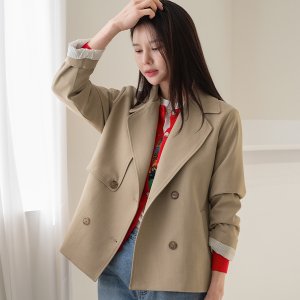 숏 트렌치 자켓 코트 간절기 봄 아우터 바바리