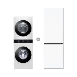 LG 트롬 오브제컬렉션 워시타워 컴팩트+ LG 모던엣지 냉장고 오브제컬렉션 10WN-Q33MH3