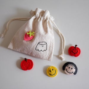 🍎귀요미 브로치 ,헤어핀, 마이그레이(my gray)