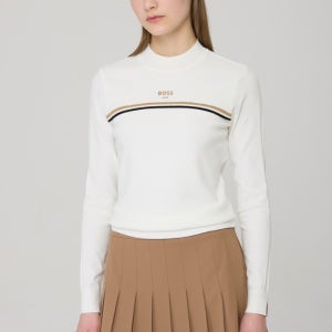 보스골프 라인 모크넥 니트 WOMAN WHITE