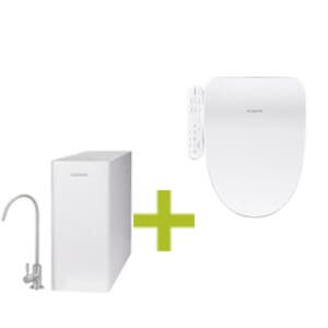 쿠쿠 정수기 비데 렌탈 빌트인 언더싱크 정수기 (냉온 X) CP-AD011UGW+비데 CBT-G1031W 결합할인 의무 5년 셀프형