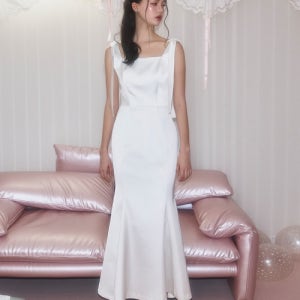 [로제프란츠] Ribbon Mermaid Long Dress [Cream] 5010232661