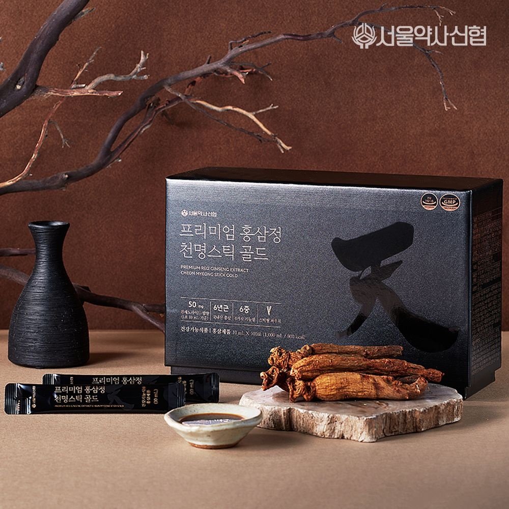 <b>서울약사신협</b> [본사]★대용량 1000ml★ 프리미엄 홍삼정 천명 스틱 골드 100포