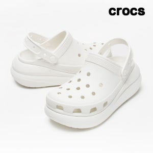크록스 크러쉬 클로그 성인 샌들 화이트 207521-100