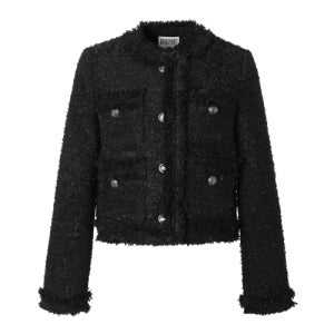 [카키포인트] Antique Crop Tweed Jacket (black) P00000ZE