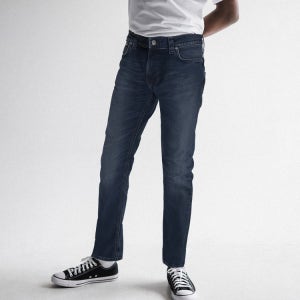 [누디진] Thin Finn Black Weft Indigo / 112918