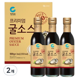 청정원 프리미엄 굴소스 500g 6개입 국산 통영산 굴 함유  양조간장 만능 중식소스 볶음밥 국물요리 감칠맛