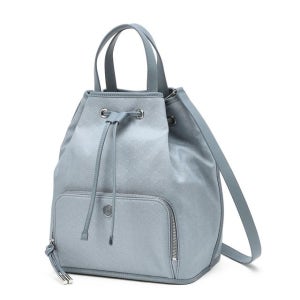 닥스 ACC [25SS] [반값세일][CARLISLE MESH FABRIC] 블루 칼라일 패턴 나일론 버킷백 DCBA5E383B1