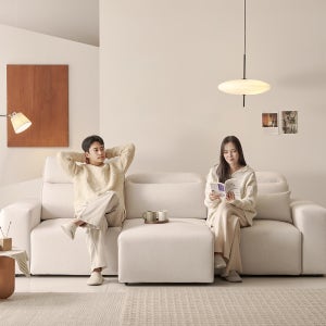 폴인퍼니 데이브 패브릭 리클라이너 모션 슬라이드 무빙소파 스툴미포함