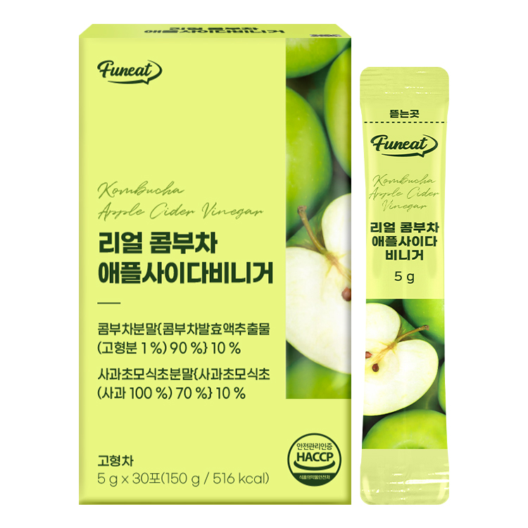 코스팜 퍼니트 리얼 콤부차 <b>애플사이다비니거</b> 5g, 30개입, 1개