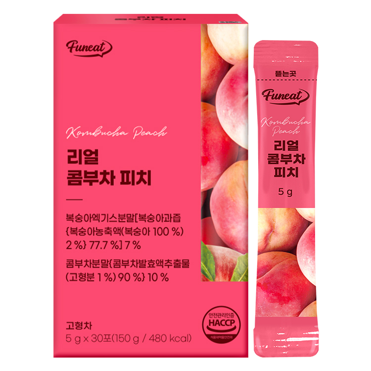 코스팜 퍼니트 리얼 콤부차 피치