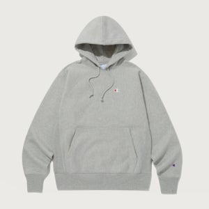 [챔피온] 리버스위브 C로고 기모 후드 티셔츠 Normal Grey CKTS3F507G2