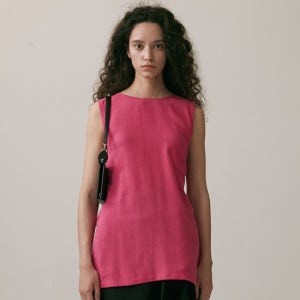 오이에프 22ss_Back Draping Detail Top (Hot Pink)
