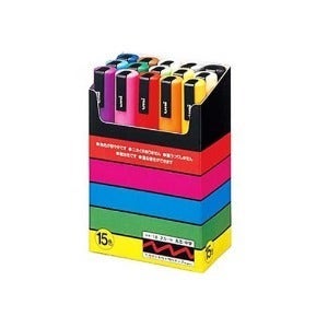 유니 포스카 마카펜 세트  5M 15색 / PC-5M 15C