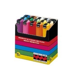 유니 포스카 마카펜 세트 8K 15색 / PC-8K 15C