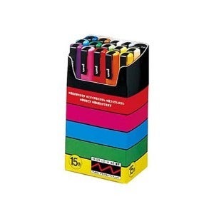 유니 포스카 마카펜 세트  3M 15색 / PC-3M 15C