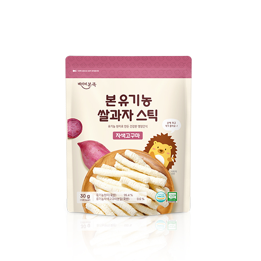 본 유기농 쌀과자스틱 자색고구마 제품 이미지