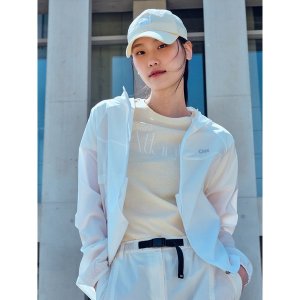 [씨엔엔 어패럴]  트래블 우먼 레귤러 후드 바람막이 자켓 화이트_CA23TJK251WHT