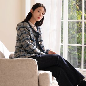 여성 울 트위드 자켓 봄 간절기 40대 코디