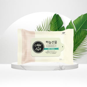 하늘선물 물티슈 10매 1박스 30개 저자극 여행 휴대용 아기물티슈