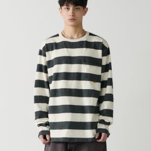 [노운] stripe long sleeves (charcoal) 25SS
