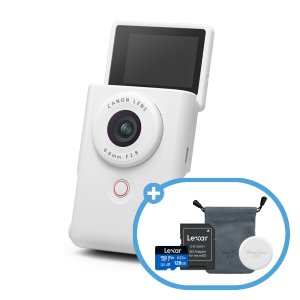 캐논코리아 정품 PowerShot V10 + 128GB + 파우치 + 렌즈캡 [파워샷 V10] / 브이로그 카메라  화이트