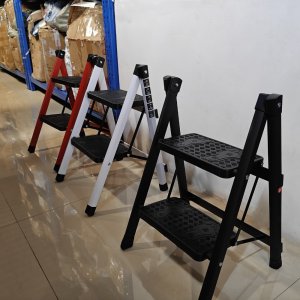 1개 탄소강 작업장 패널 이동기, 휴대용 접이식 2단 사다리, 다기능 실내 사용 확장 스텝 스툴, 꽃대, 사다리, 2단 사다리 - 금속 & 폴리에스터 소재, 가정용 사다리