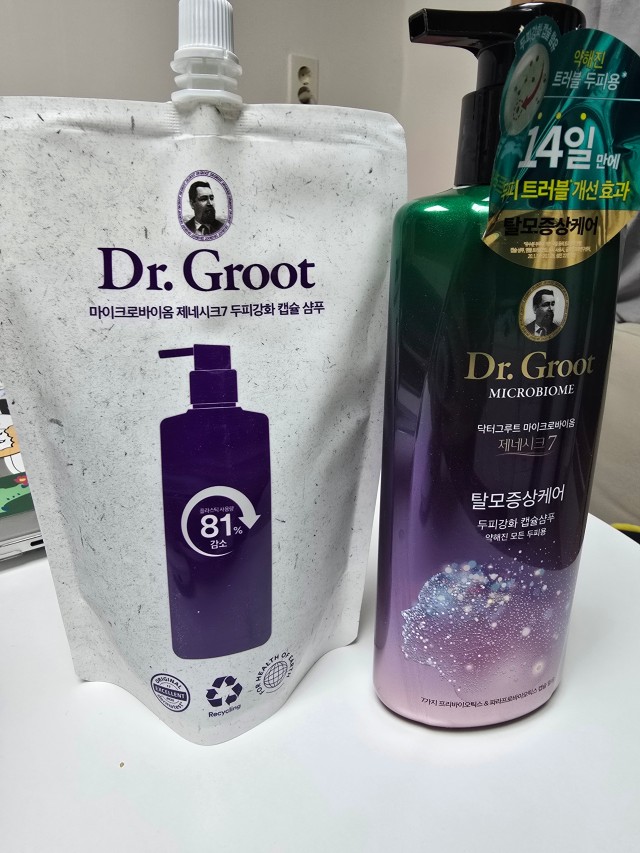 [라운지전용] <b>닥터그루트</b> 마이크로바이옴 캡슐샴푸 400ml + 리필 385ml  1개