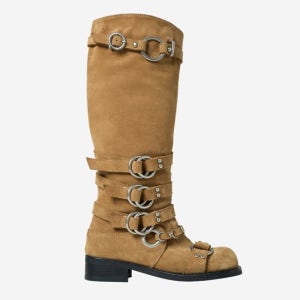 베이컨트 아카이브 Robin Engineered Strap Boots Beige