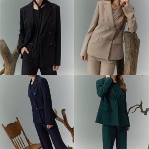 끌레르바이브 끌레르바이브 클래식더블버튼수트셋업(자켓+팬츠)세트 2종