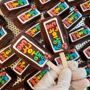 |주문제작| 레터링 브라우니 막대과자, 뽀리수제쿠키 앤 수제청