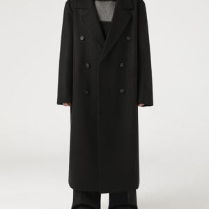 [어반드레스] 125CM 슈퍼 롱 오버핏 더블 코트 AV43CT07