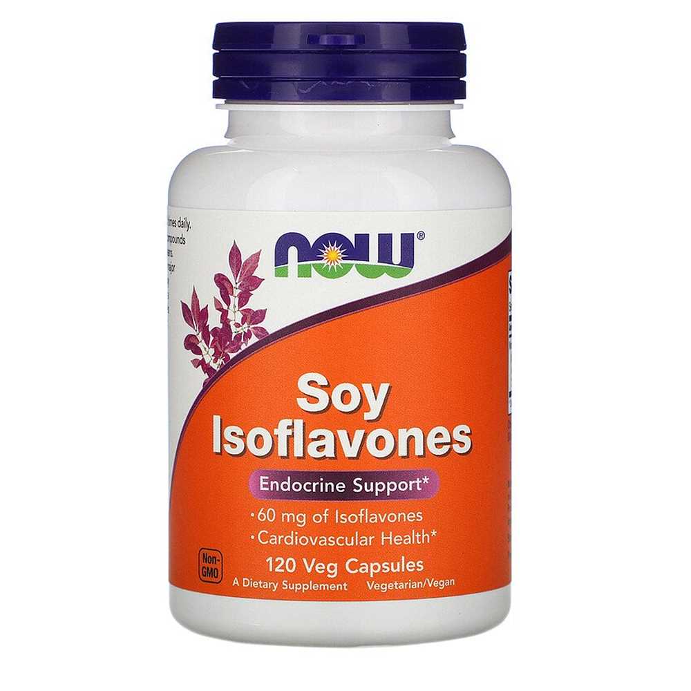 NOW Foods 나우푸드 소이 대두 <b>이소플라본</b> 다이드제인 제니스테인 효능 60mg (120 캡슐)  120정  1개