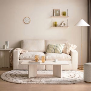 까사미아 캄포미니 3인소파 아이보리