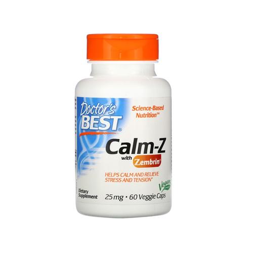 [아이허브] <b>닥터스</b>베스트 Calm With Zembrin 25mg 60캡슐, 스트레스 <b>긴장</b> 불안 안정 집중력 Doctor’s Best