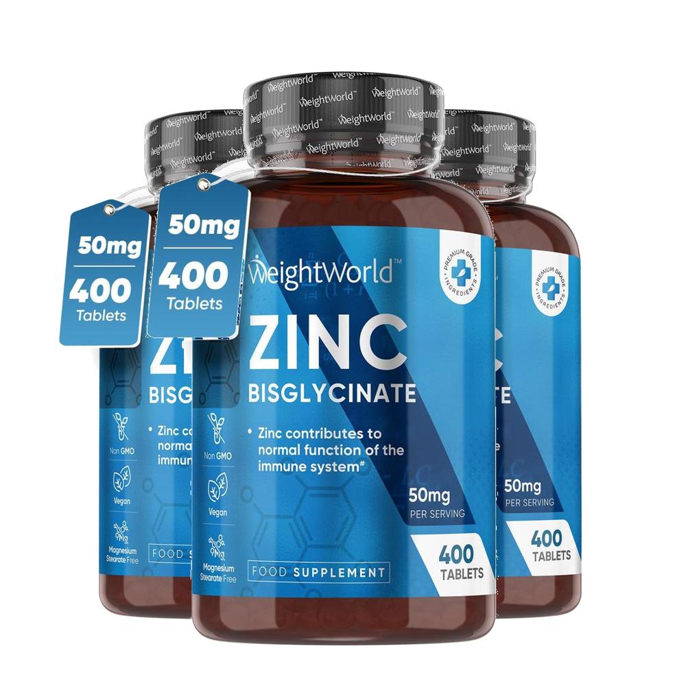 <b>웨이트월드</b> 비건 하이 스트렝스 아연 50mg  3개  400정
