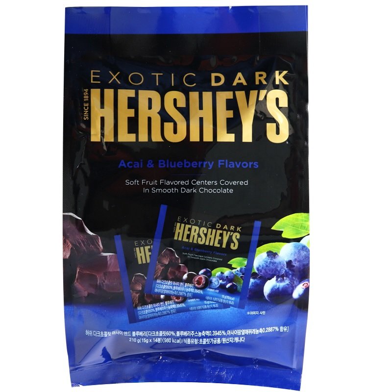 허쉬 다크초콜릿 <b>아사이</b> 앤드 블루베리 , 210g, 1개