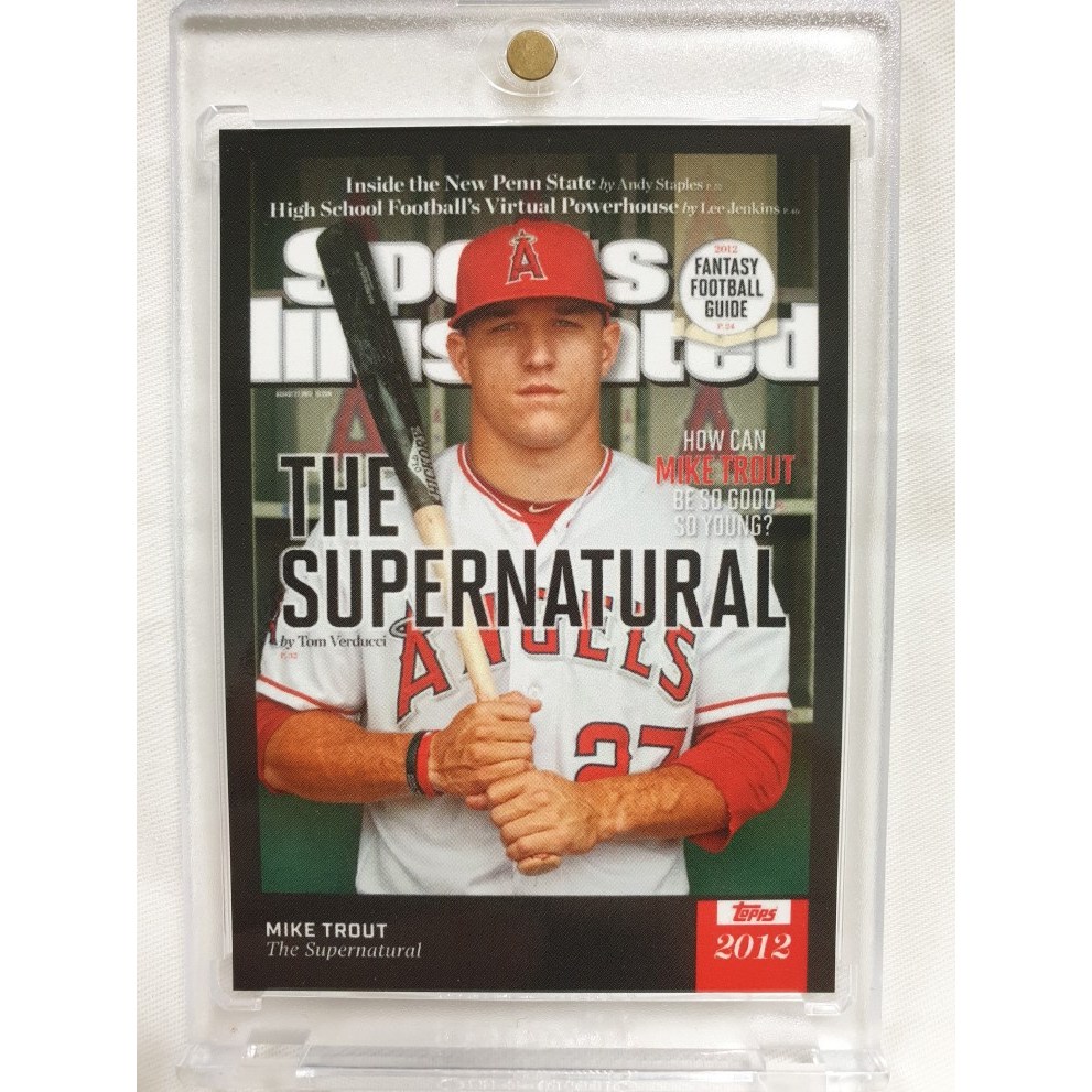 마이크 트라웃 2021 Topps x Sports Illustrated Mike Trout 탑스 스포츠 일러스트레이티드 LA 엔젤스 메이저리그 MLB 야구 스포츠 카드  1개