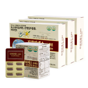 진큐피에스 브레인 포스파티딜세린 300mg <b>피브로인추출물</b> 200mg