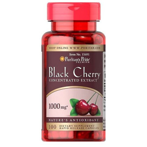 Puritans Pride 블랙 체리 1000mg 100캡슐 1개