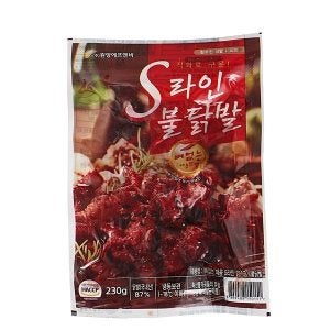 원앙에프엔비 국내산/ s라인불닭발 230gX5팩/뼈없는송이불닭발