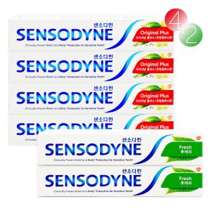 센소다인 치약 100g 6개 묶음 / 오리지날 플러스 4개 + 후레쉬 2개 시린이전용 최근제조 당일발송