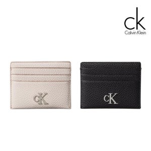 캘빈클라인 여성 아카이브 카드 지갑 블랙 아이보리
