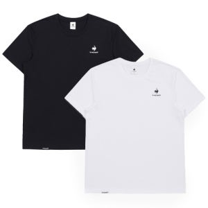 [르꼬끄] 2PACK 반팔티 화이트+블랙(QP213LRS51) QP213LRS51_OWBK