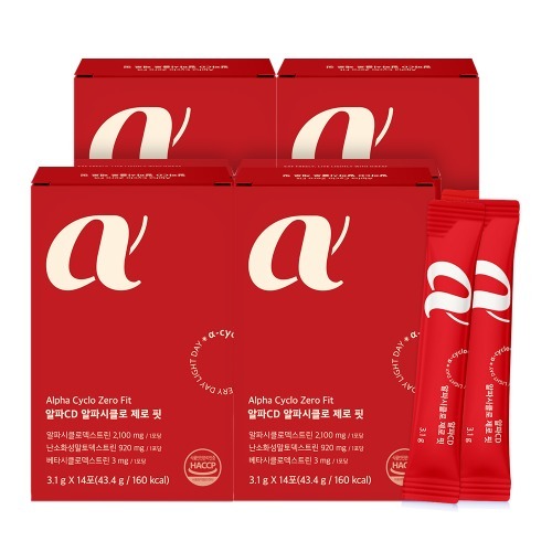 알파CD 알파시클로 제로핏 제로파우더 4박스 (56포)